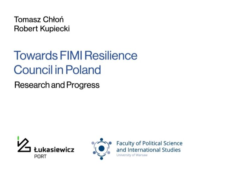 New publication: “Towards a FIMI Resilience Council in Poland: Research and Progress”