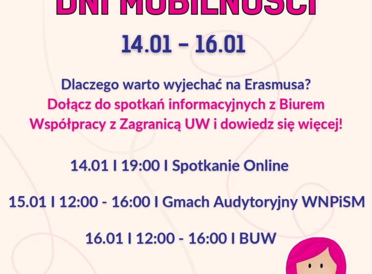 Dni Mobilności BWZ & ESN, 14-16.01.2026 r.