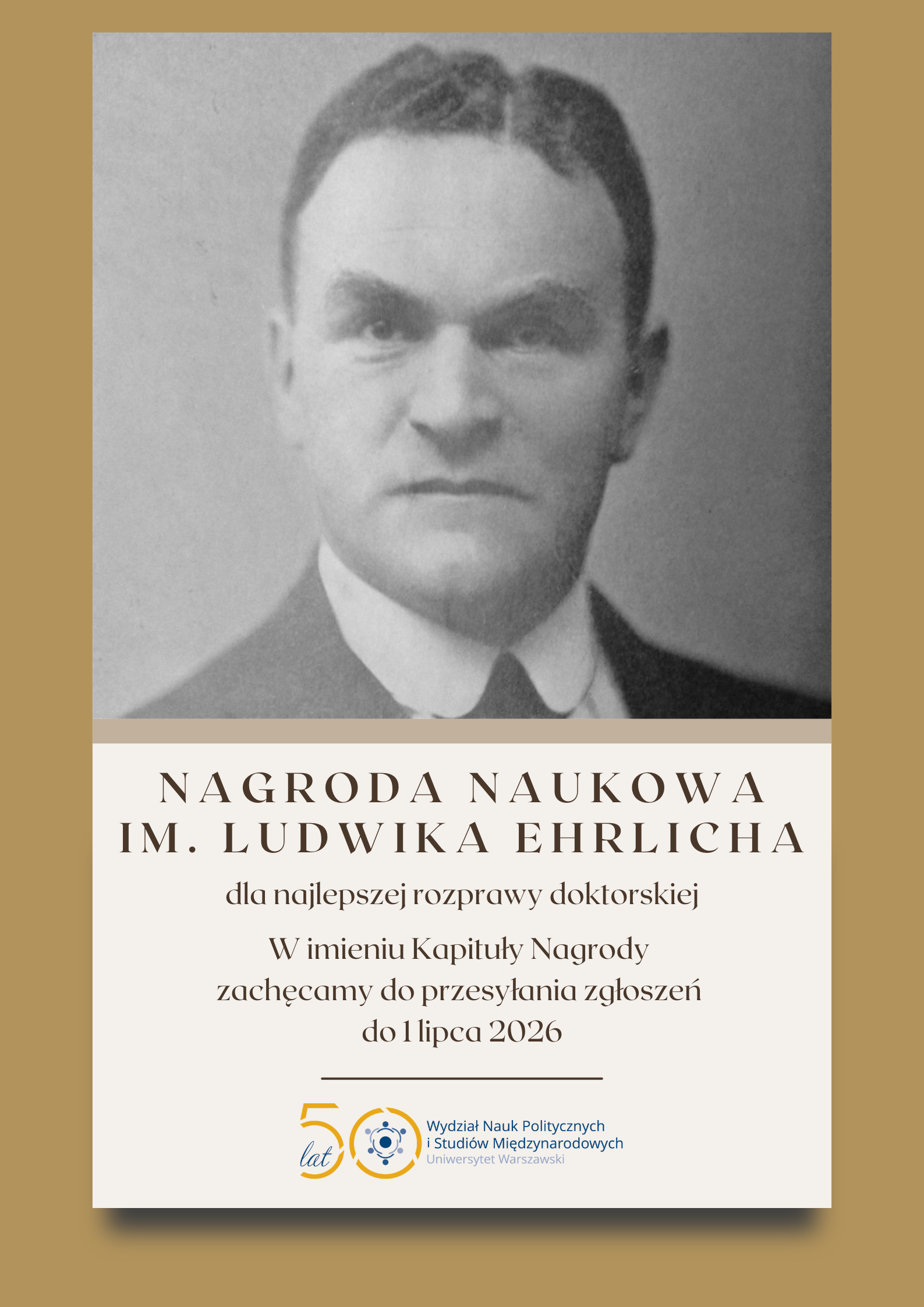 Call for Nominations for the Ludwik Ehrlich Award